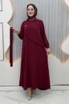 Afitap Elbise Bordo