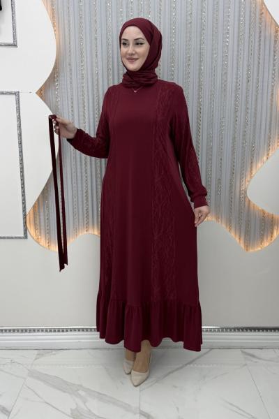 Asya Elbise Bordo