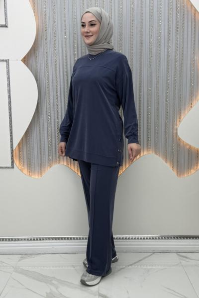 Bade Pantolonlu Takım Mavi