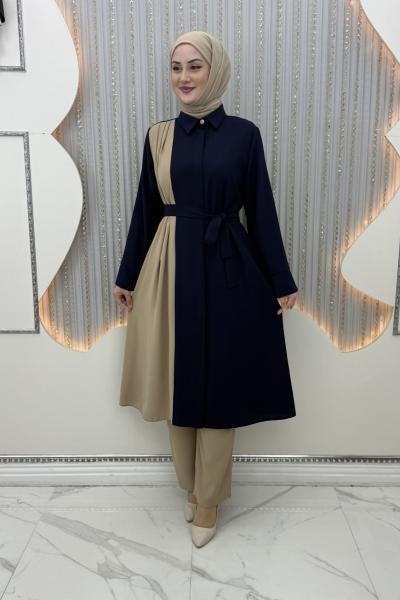 Behice Pantolonlu Takım Lacivert