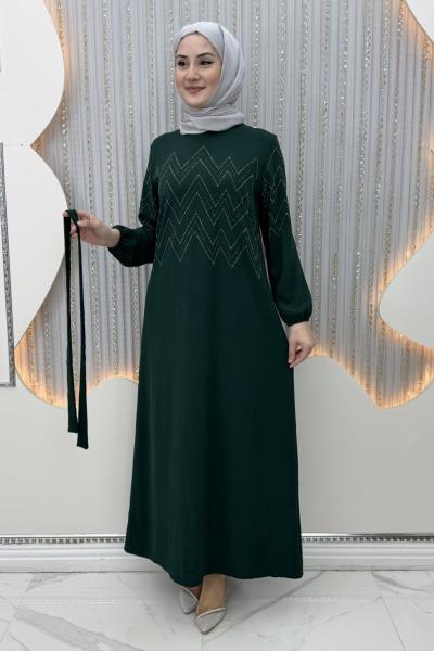 Büşra Elbise Zümrüt