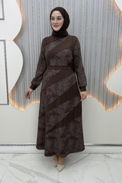 Deja Elbise Kahverengi