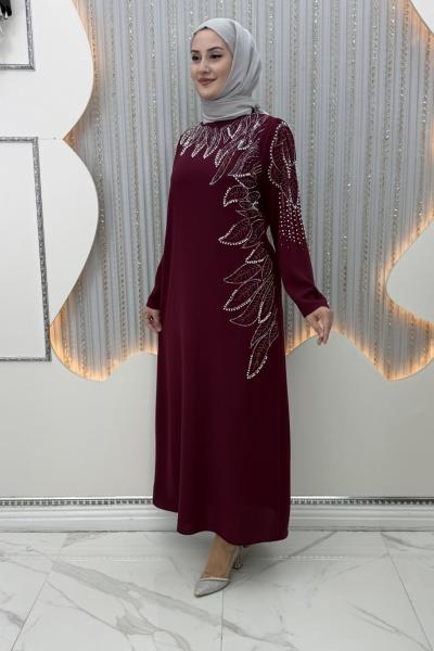 Denizyıldızı abiye Bordo
