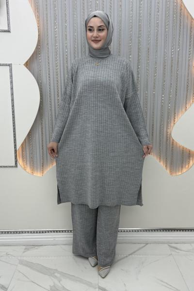 Derin Triko Takım Gri