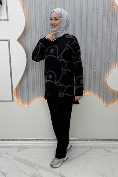 Devin Pantolonlu Takım Siyah