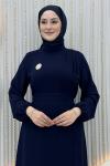 Dilruba Elbise Lacivert