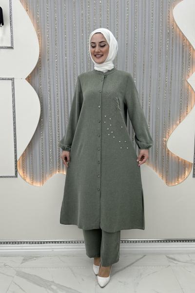 Duha taşlı takım Mint Yeşili