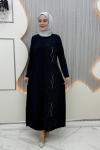 Ella Taşlı Abiye Lacivert