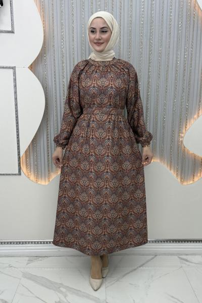 Etnik Elbise Sütlü Kahve