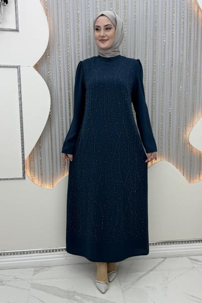 Gece Işıltısı Abiye Petrol Yeşili