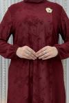 Gülümser Pantolonlu Takım  Bordo