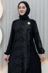 Gülümser Pantolonlu Takım  Siyah