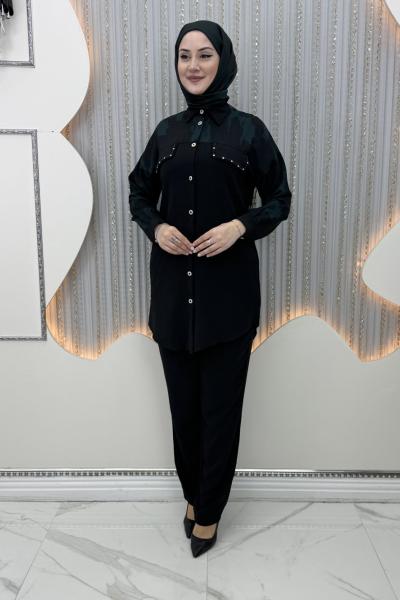 Hansel Pantolonlu Takım  Siyah