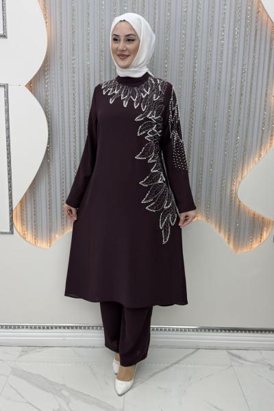 Hasret Pantolonlu Takım Mor