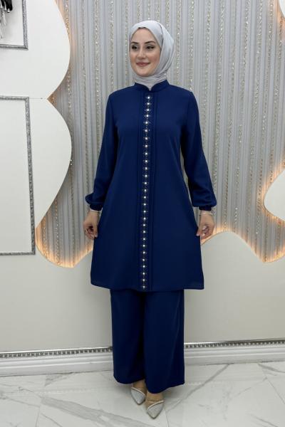 Hazan Pantolonlu Takım Lacivert
