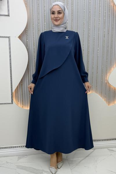 Jasmin elbise Lacivert