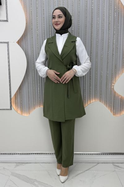 Kader Pantolonlu 3’lü Takım  Haki