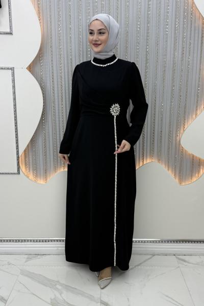 Kışmasalı Abiye Siyah