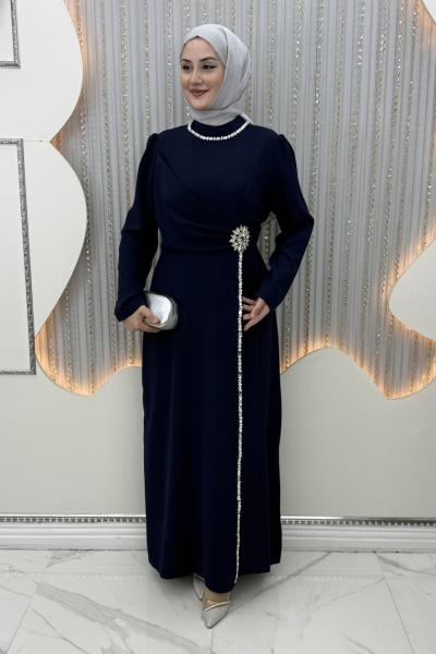 Kışmasalı Abiye Lacivert