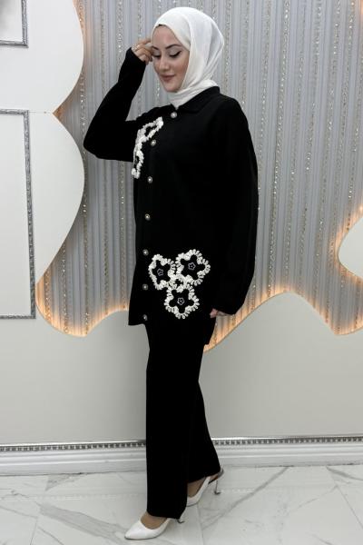 Kua Pantolonlu Takım Siyah