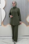 Liya Pantolonlu Takım Haki