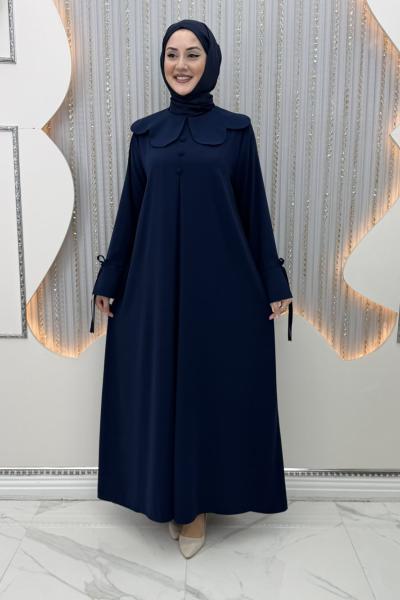 Lotus A Pile Elbise Lacivert