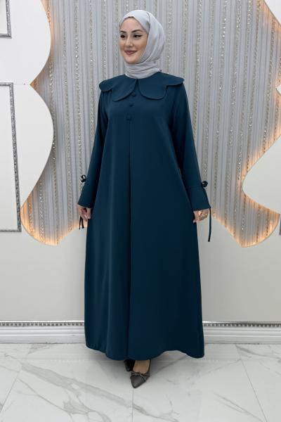 Lotus A Pile Elbise Petrol Yeşili