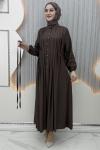 Lumia Elbise Kahverengi