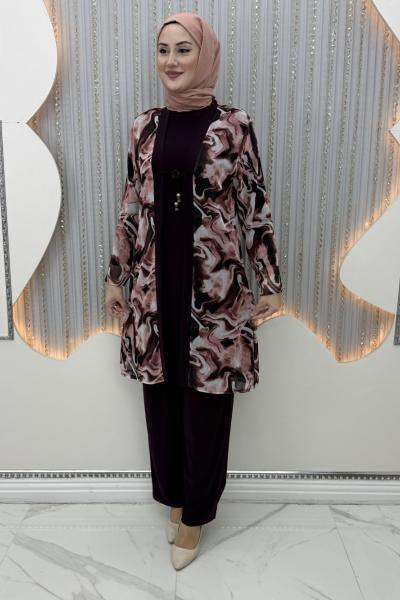 Melek 3’lü takım Mor