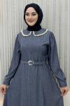 Mualla Elbise Lacivert