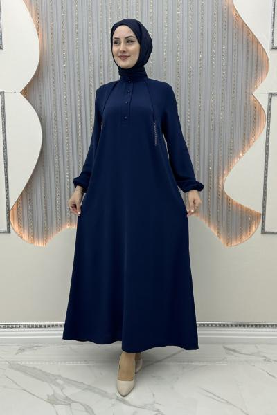 Nepal zincirli elbise Lacivert