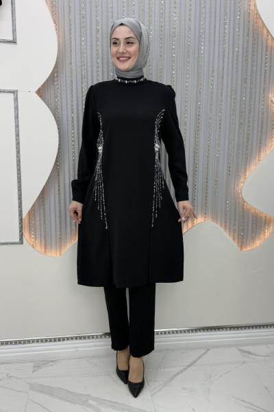 Nora pantolonlu takım Siyah