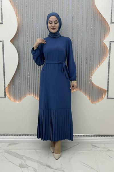 Piliseli düşsel elbise  Mavi