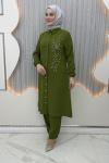 Rana Pantolonlu Takım Yağ Yeşili