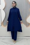 Rozalin Pantolonlu Takım  Lacivert