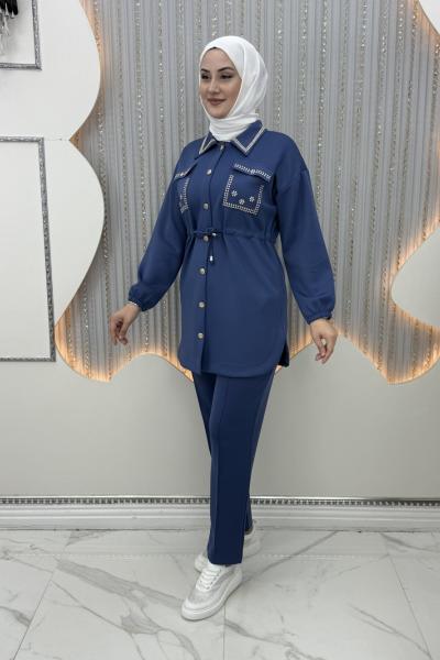 Şaheser Pantolonlu Takım Mavi