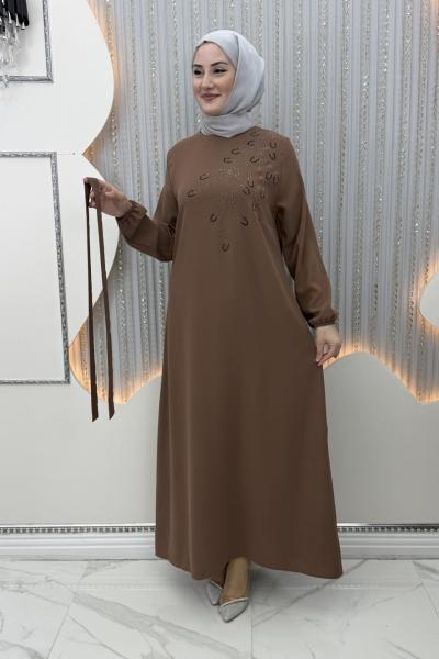 Sare Elbise Kahverengi