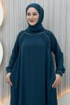 Selvinaz Elbise Petrol Mavisi
