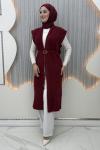 Tüzün Yelek Bordo