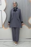 Vuslat Pantolonlu Takım Gri