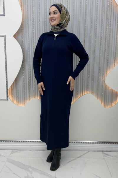 Yalın Elbise Lacivert