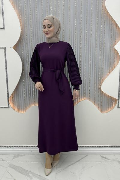 Yeni Parla Elbise Mor