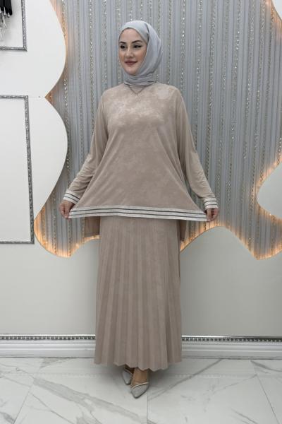 Yıldız Etekli Takım Krem