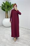 Bordo Arzu Triko Elbise Tesettür Giyim