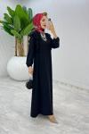 Siyah Zennure Elbise Tesettür Giyim
