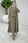 Toprak Delal Etek Takım Tesettür Giyim