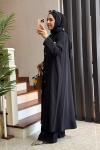 Bağlama Detay Maxi Boy Takım Siyah