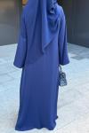 Fular Bağlamalı Abaya  Lacivert