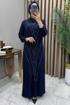 Işıltı Abiye Elbise Lacivert