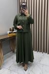 Yasemin Ceket Elbise Takım Haki